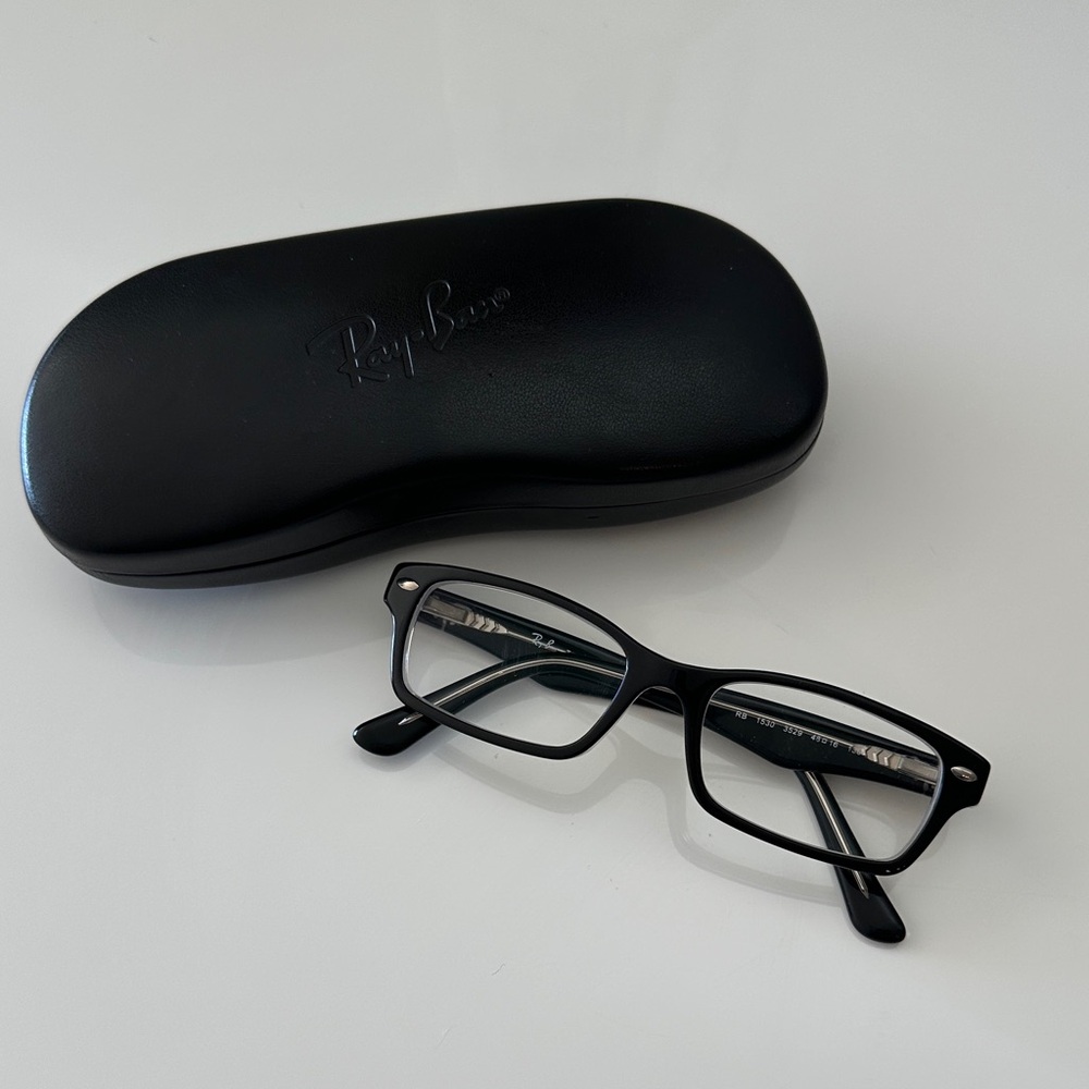 Ray-Ban Classic Black Reading Eyeglasses with Case